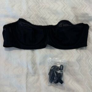 JCREW ADJUSTABLE BLACK BRA SZ 32B